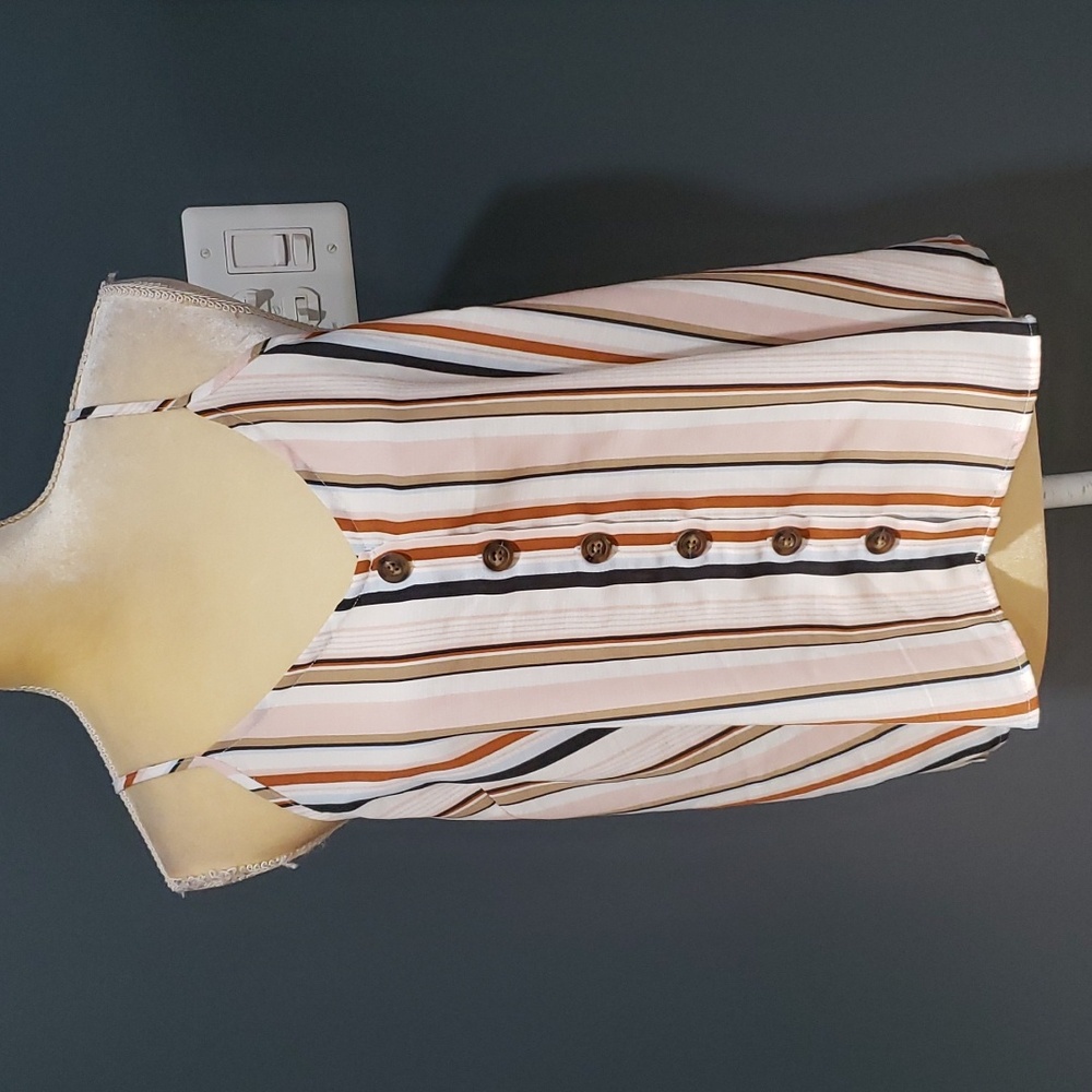 Paper Crane Striped Spaghetti Strap Top Size L